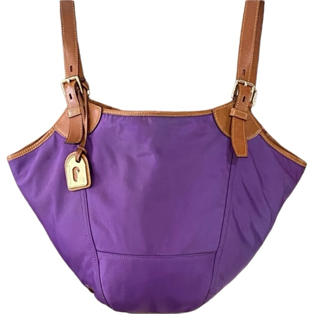 Dooney & Bourke Nylon Medium Purple Valerie Shoulder Bag